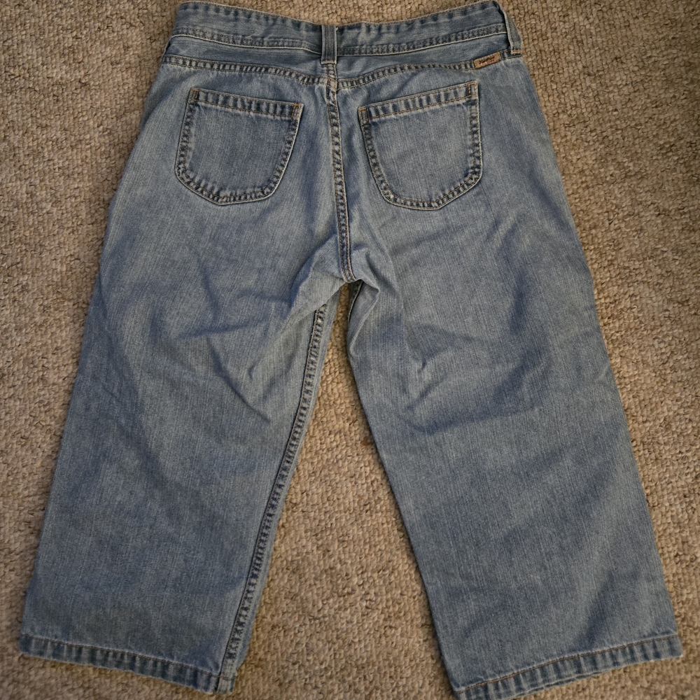 Levi's Light Blue Relaxed Jean Capris with Floral Embroidery - Picture 6 of 9